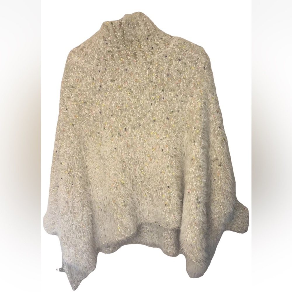 Anthropologie Maeve Cream Turtleneck Sweater with Relaxed Fit